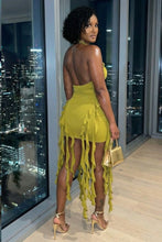 Load image into Gallery viewer, Lime Luxe Fringe Dress
