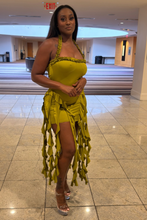 Load image into Gallery viewer, Lime Luxe Fringe Dress