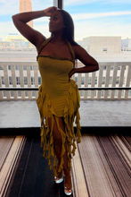 Load image into Gallery viewer, Lime Luxe Fringe Dress