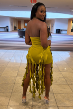 Load image into Gallery viewer, Lime Luxe Fringe Dress