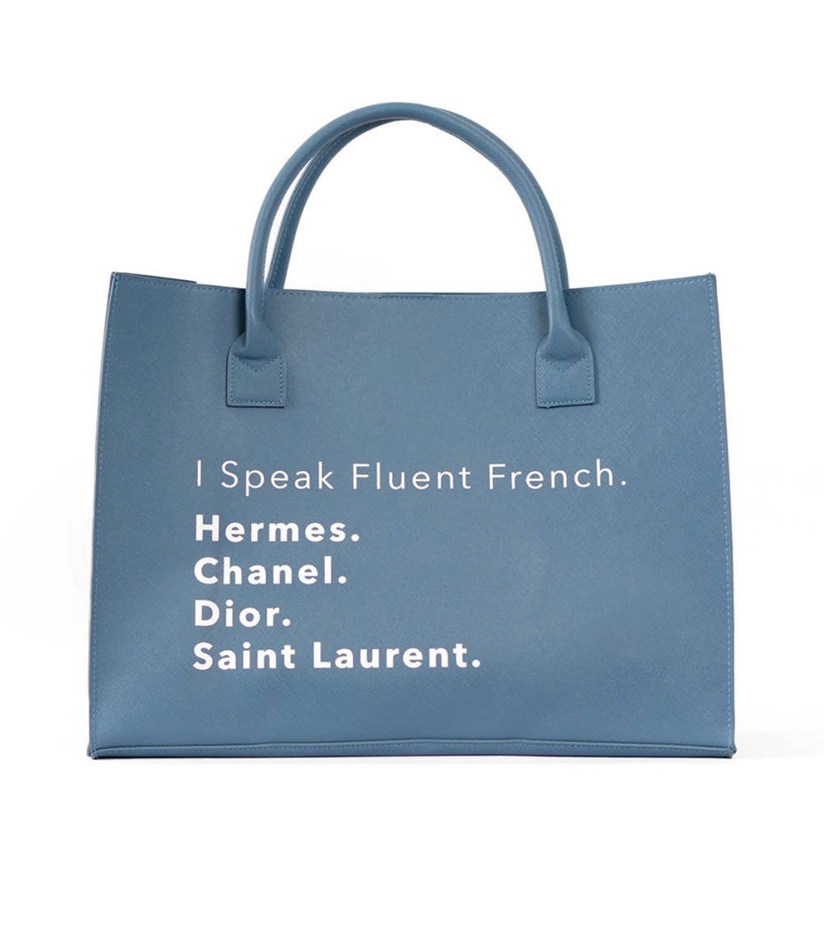 Fluent French Tote Bag (Blue)