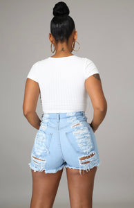 Hot Girl Summer Distressed Shorts