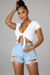 Hot Girl Summer Distressed Shorts